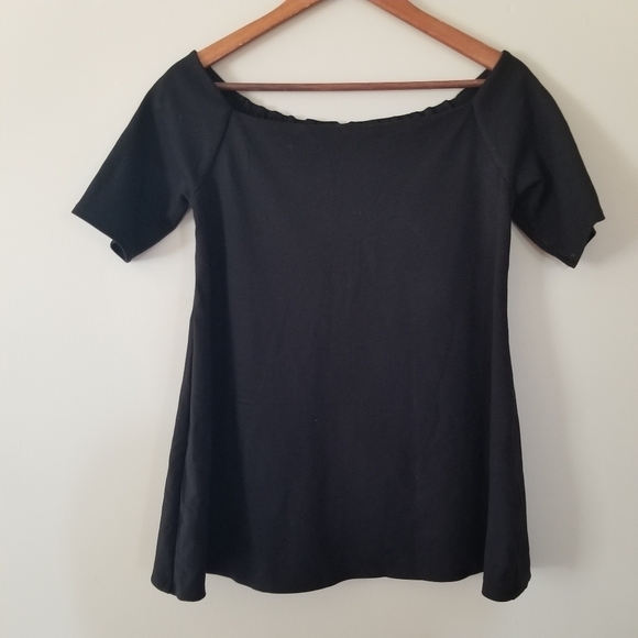 THE Nines By HATCH Maternity  Off-Shoulder Top In Black Size Small - Picture 5 of 9